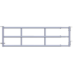 Panneau 3 lisses extensible Ø 60 mm H. 0,79 m pour passage robot racleur - 4/5 m