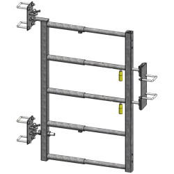 Portillon 5 lisses extensible avec verrou EASYLOCK pour passage d'animaux