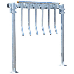 Module Finger gate avec poteaux Ø 102 mm sur platine