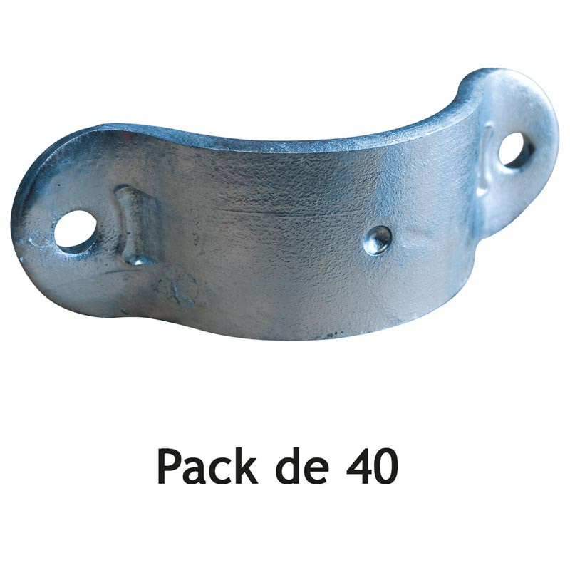 1/2 bride nue pour poteau rond Ø 102 mm - Pack de 40